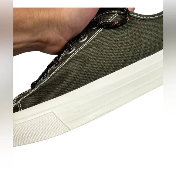 Chrome Industries Sneakers Canvas Kursk Low Top Shoes Mens 9 Olive Green Suede