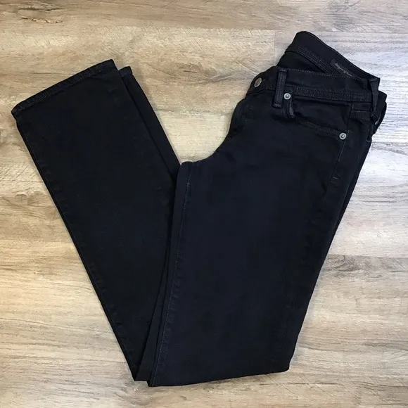Citizens of Humanity Jeans Size 27 Embroidered Skull Mohawk Punk Black Straight