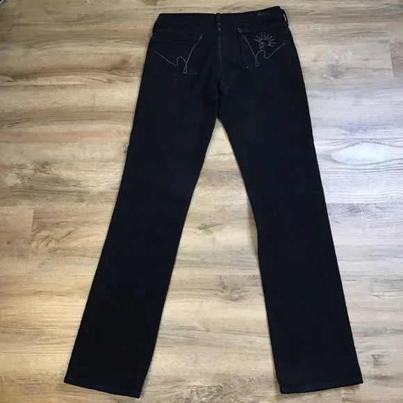 Citizens of Humanity Jeans Size 27 Embroidered Skull Mohawk Punk Black Straight