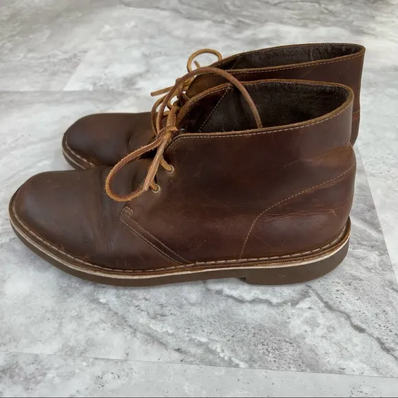 Clarks‎ Bushacre 3 Chukka Boot Size 10.5 15522 Brown Leather Shoes
