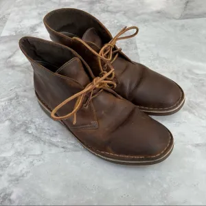 Clarks‎ Bushacre 3 Chukka Boot Size 10.5 15522 Brown Leather Shoes