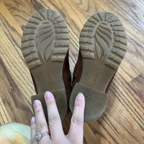 Clarks Clarkwell Suede Heeled Boots