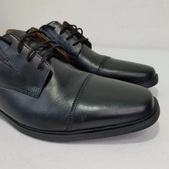 Clarks Leather Lace-up Dress Shoes Tilden Cap Men's Size 11 Wide