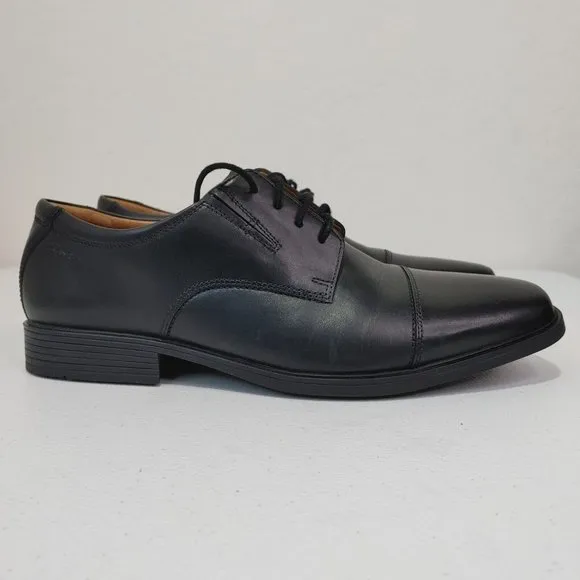 Clarks Leather Lace-up Dress Shoes Tilden Cap Men's Size 11 Wide