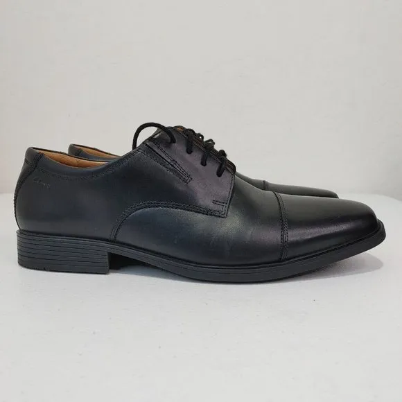 Clarks Leather Lace-up Dress Shoes Tilden Cap Men's Size 11 Wide