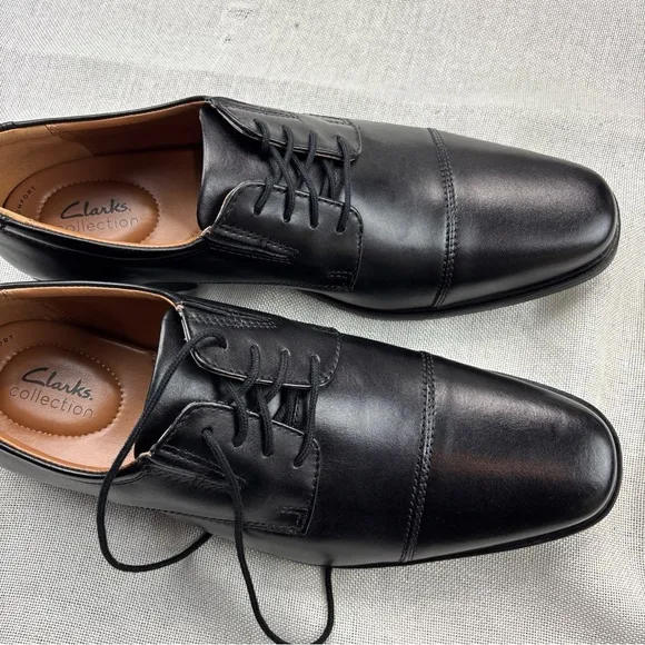 Clarks Men's Tilden Cap Oxford Black Size 13M