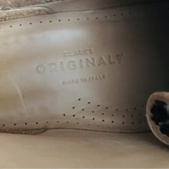 Clarks Originals Made In Italy Wallabee Boots Calf Hair Leopard