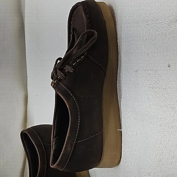 Clarks Shoes Padmora Wallabee Brown Smooth Oxford Size 5.5 New
