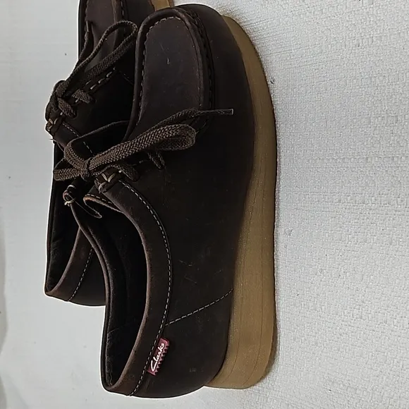 Clarks Shoes Padmora Wallabee Brown Smooth Oxford Size 5.5 New