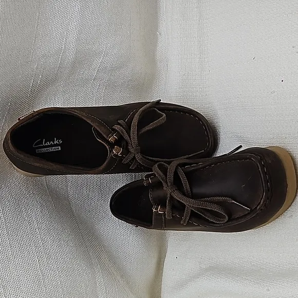Clarks Shoes Padmora Wallabee Brown Smooth Oxford Size 5.5 New