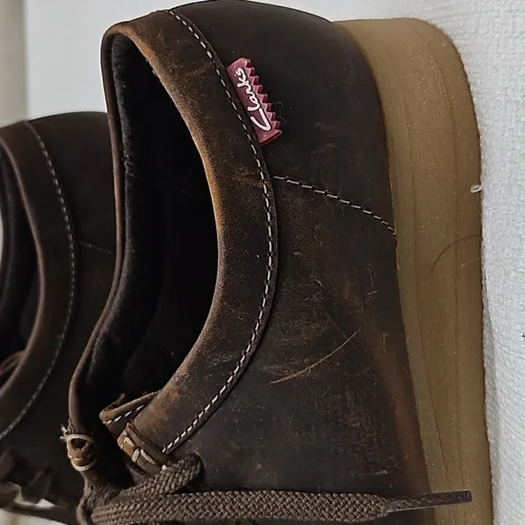 Clarks Shoes Padmora Wallabee Brown Smooth Oxford Size 5.5 New