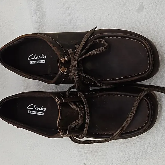 Clarks Shoes Padmora Wallabee Brown Smooth Oxford Size 5.5 New