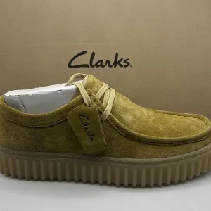 Clarks Torhill LO Light Olive Suede Men's Casual Lace Up Moccasins 76215 Men 8