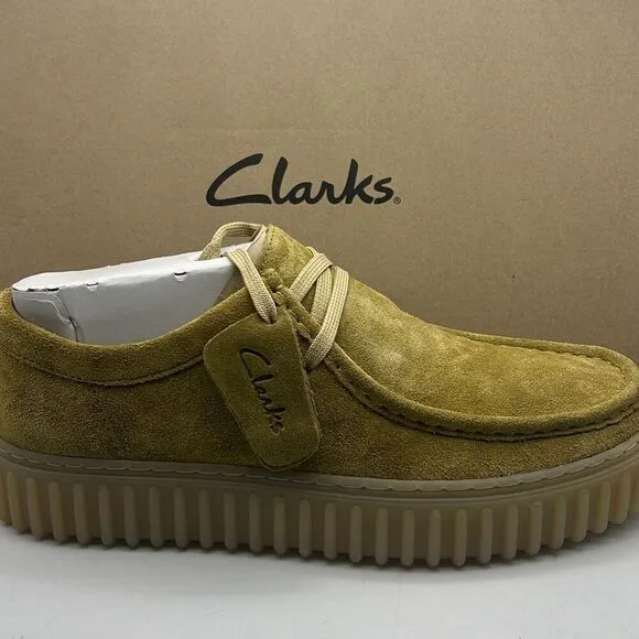 Clarks Torhill LO Light Olive Suede Men's Casual Lace Up Moccasins 76215 Men 8