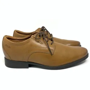 Clarks Whiddon Oxford Cognac Leather Men’s Shoes size 10 Wide