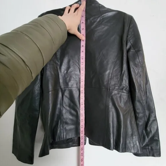 Classiques Entier Atelier Black 100% Leather Moto Jacket Size Small