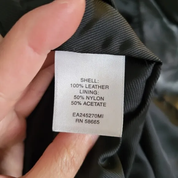 Classiques Entier Atelier Black 100% Leather Moto Jacket Size Small