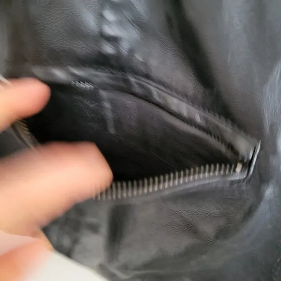 Classiques Entier Atelier Black 100% Leather Moto Jacket Size Small