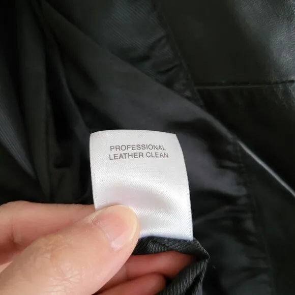 Classiques Entier Atelier Black 100% Leather Moto Jacket Size Small