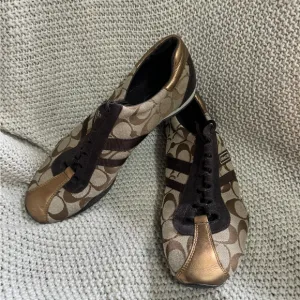Coach 9.5M  Brown‎ on Brown Kate C Pattern Athletic Sneakers