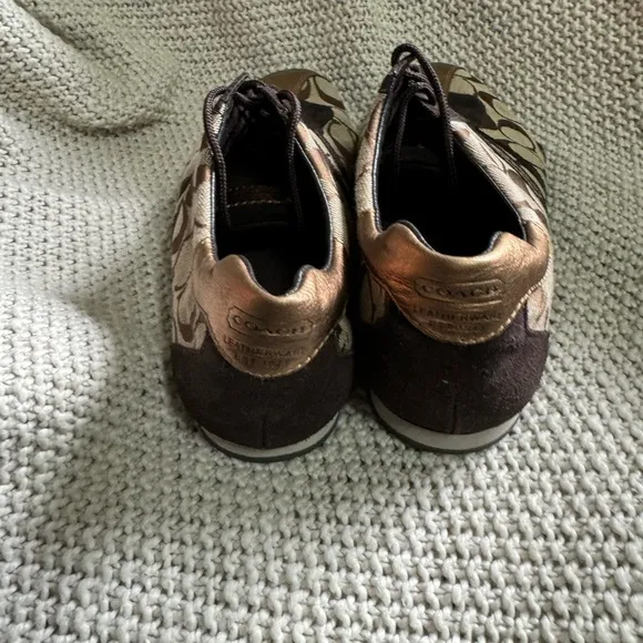 Coach 9.5M  Brown‎ on Brown Kate C Pattern Athletic Sneakers