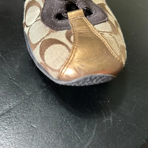 Coach 9.5M  Brown‎ on Brown Kate C Pattern Athletic Sneakers