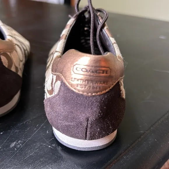 Coach 9.5M  Brown‎ on Brown Kate C Pattern Athletic Sneakers