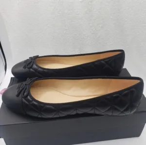 Coach Allyson Quilted Ballet Classic Flats Black Leather Comfortable Women's 10