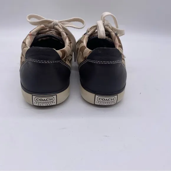 Coach Barrett Signature Monogram Canvas Shoes Women's Size:5 B