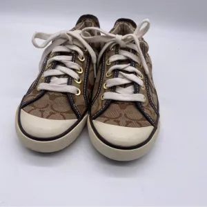 Coach Barrett Signature Monogram Canvas Shoes Women's Size:5 B