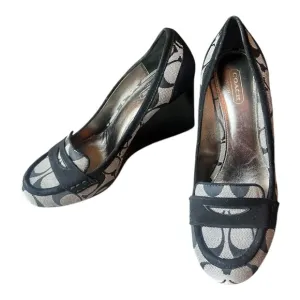 Coach Black and Gray Wedges