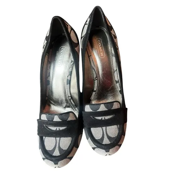 Coach Black and Gray Wedges