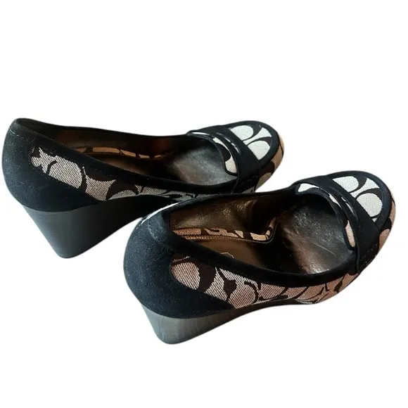 Coach Black and Gray Wedges