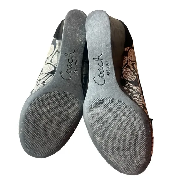 Coach Black and Gray Wedges
