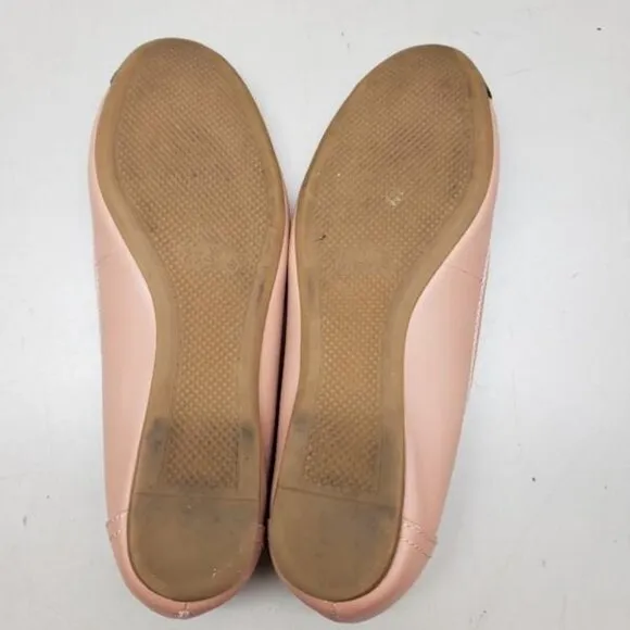 Coach Chelsea Matte/Patent Leather Ballet Flats Warm Blush &amp; Black Size 6 w/ BOX