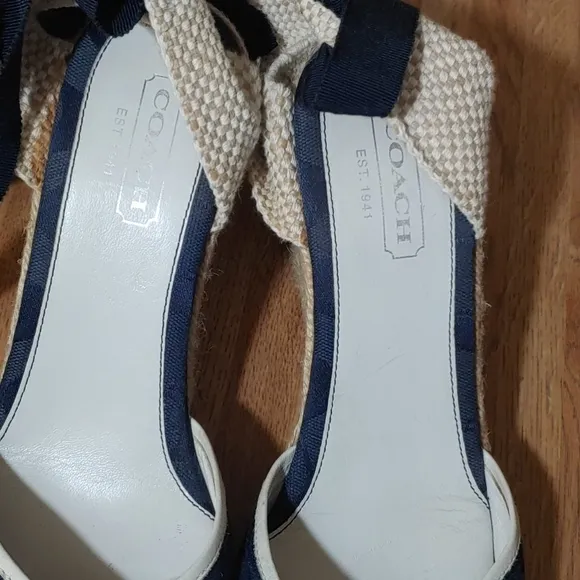 Coach Mila Lace Up Espadrille Wedges 9B