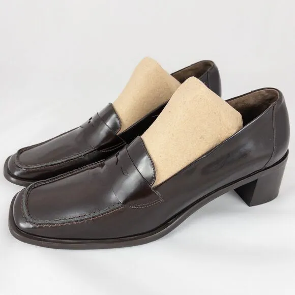 Coach Penny Loafer Shoes Womens 7.5 B Brown Leather