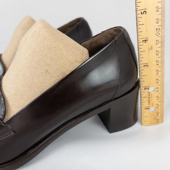 Coach Penny Loafer Shoes Womens 7.5 B Brown Leather