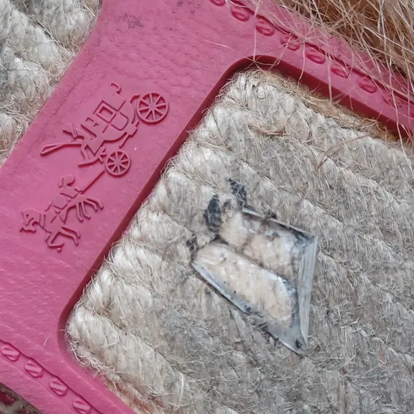 Coach Pink Learher  Espadrille Flats
