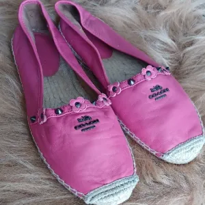 Coach Pink Learher  Espadrille Flats