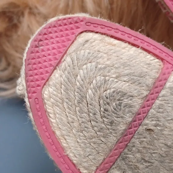 Coach Pink Learher  Espadrille Flats