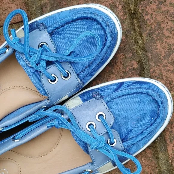 Coach Rainy Canvas Boat Shoe Size 7 (2230)