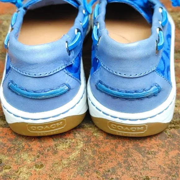 Coach Rainy Canvas Boat Shoe Size 7 (2230)
