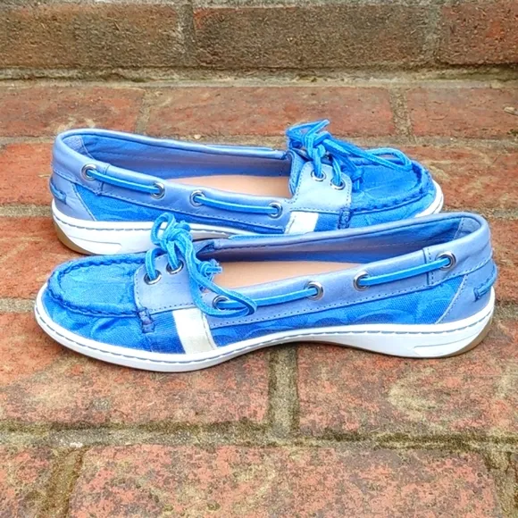 Coach Rainy Canvas Boat Shoe Size 7 (2230)