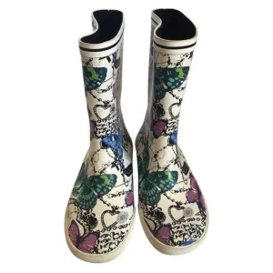 Coach Retired Ursula Butterfly Rubber Rainboots Women's Size 8B Boots Shoes