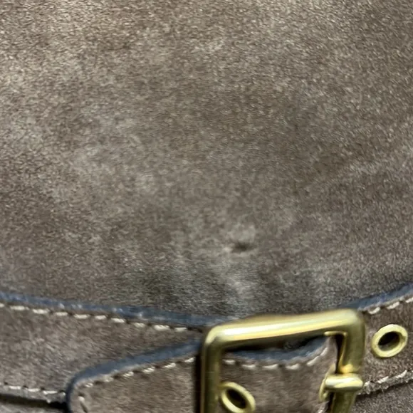 Coach Robynn Brown Suede Mid Calf Heeled Boots Size 11