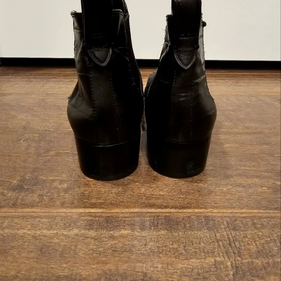 Coach Suffolk Patchwork Black Leather Women's Ankle Bootie sz 8m