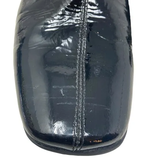 Coach Trystan Boots Womens 7M Black Soft Patent Leather Calf Flat