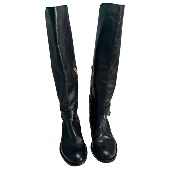 Coach Women's Black Monique Tall Flat Boots in Size in Size 7
