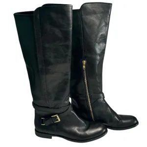 Coach Women's Black Monique Tall Flat Boots in Size in Size 7